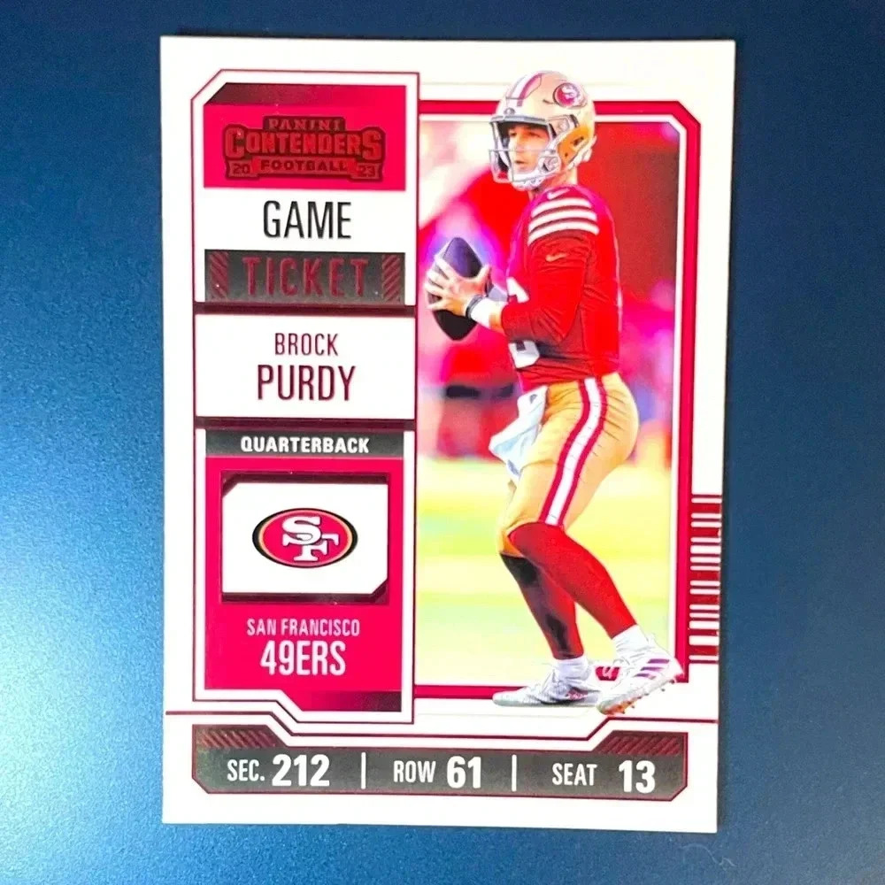 Brock Purdy 2023 Panini Contenders Red Foil 49ers NFL Football Card
